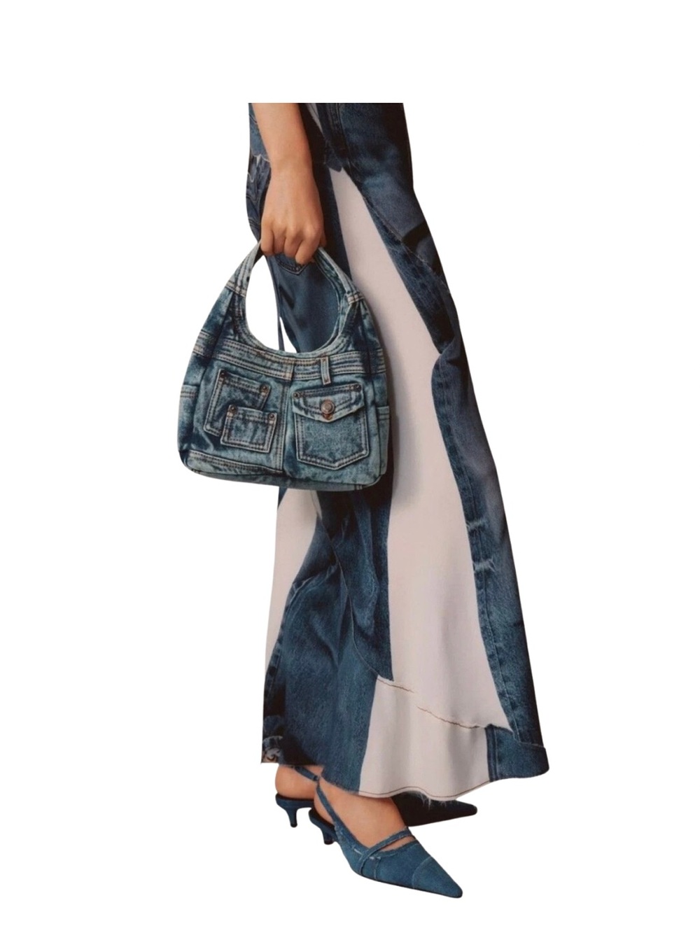ZARA Small limited Edition Denim Bag - Picture 9 of 10
